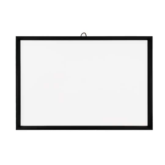 17&#x22; x 25&#x22; White Plaque with Black Wood Frame by Make Market&#xAE;